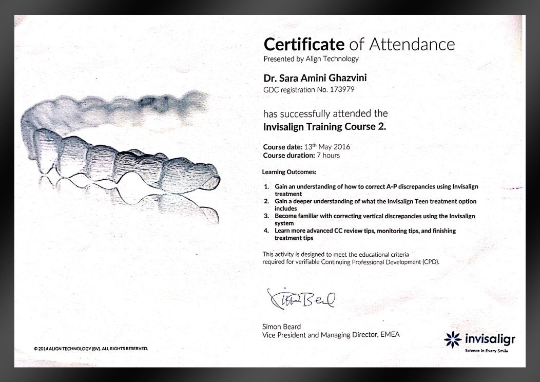 Certificate of Attendance - Align technolgy
