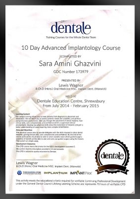 Dentale Certificate