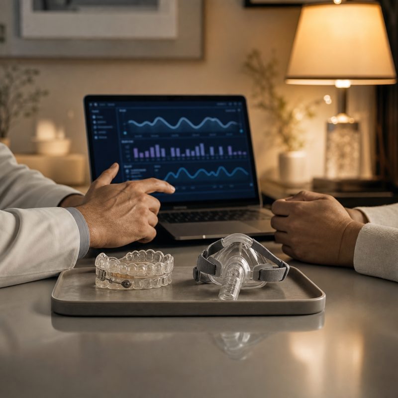 Compare oral appliance therapy and CPAP for sleep apnea in Dubai, including suitability, benefits, side effects, follow-up and when dental sleep medicine may help.